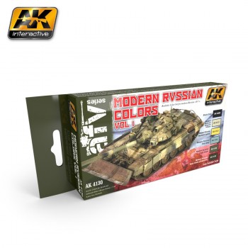 AK Interactive Colors MODERN RUSSIAN COLOURS VOL.1 - Acrylic Paint Set (6 x 17 ml) AK4130 